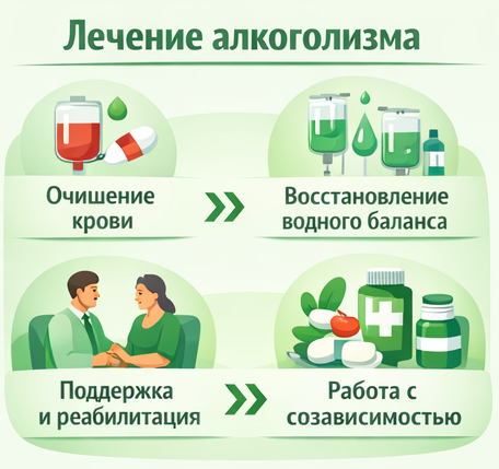 лечение алкоголизма в Боровичах этапы